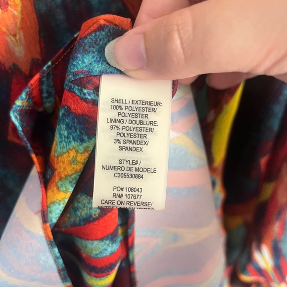 Alice + Olivia Rhi Tribal Tiered Hem Dress size XS spaghetti strap - Picture 7 of 8